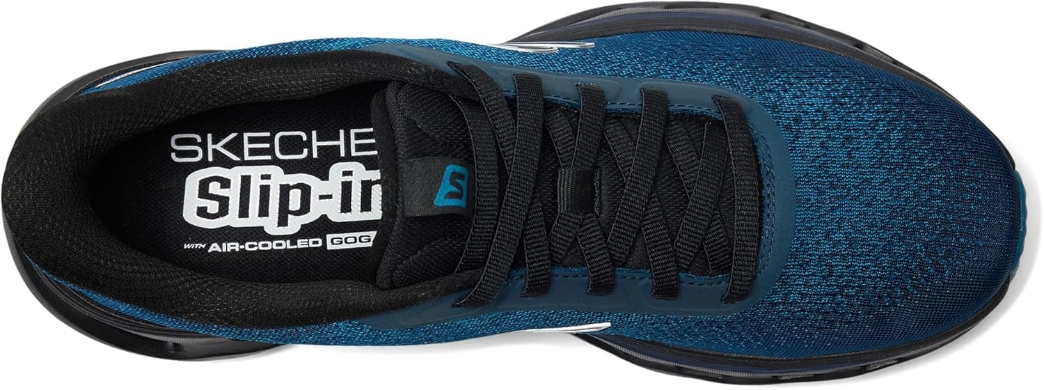 Мужские кроссовки Skechers Go Walk Glide Step 2.0 Maser, без застежек, черный/синий/темно-синий — фото 2