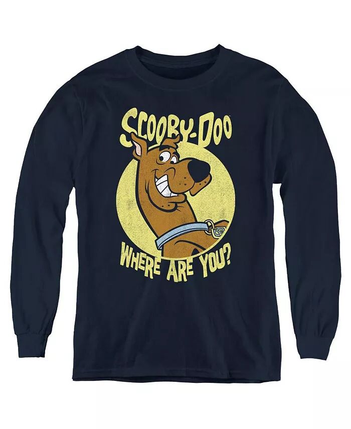 

Свитшот для мальчиков с длинным рукавом Where Are You Scooby Doo, синий