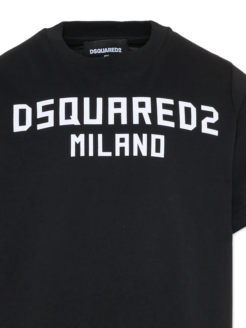 Хлопковая футболка с короткими рукавами Dsquared2 Kids, черный — фото 3