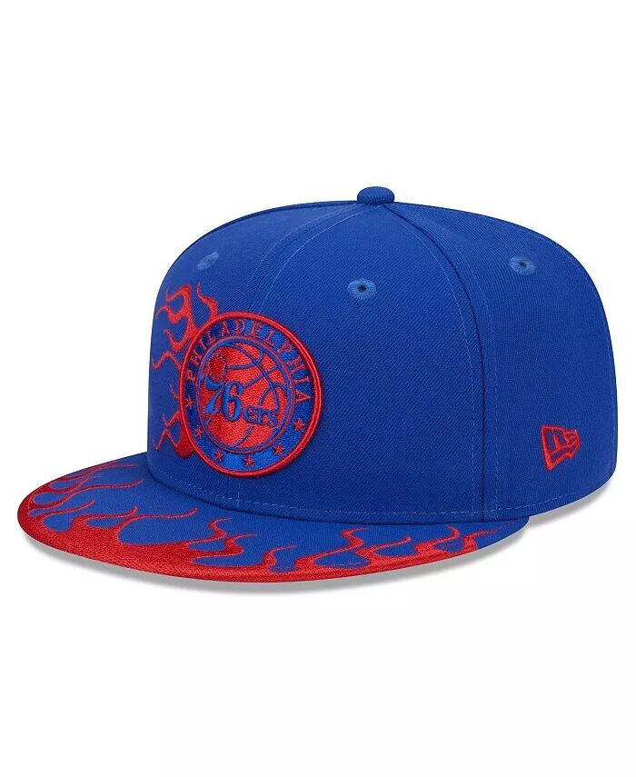 

Мужская кепка Snapback Flames 9FIFTY Royal Philadelphia 76ers 2024 NBA All-Star Game Rally Drive Flames 9FIFTY New Era, синий