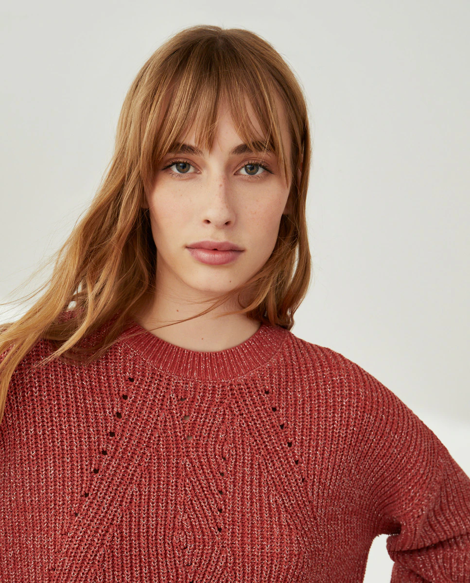 

Женский джемпер из шенилла Southern Cotton, коралловый