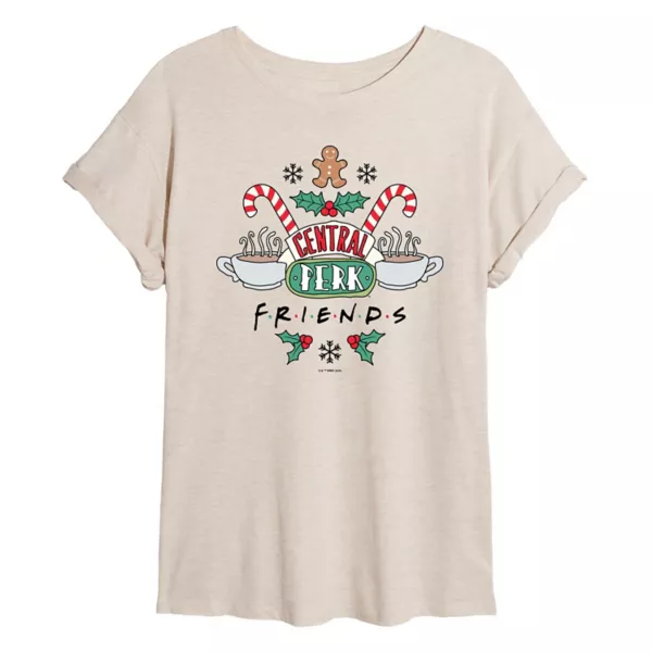 

Футболка оверсайз Central Perk для отдыха с друзьями Licensed Character, бежевый