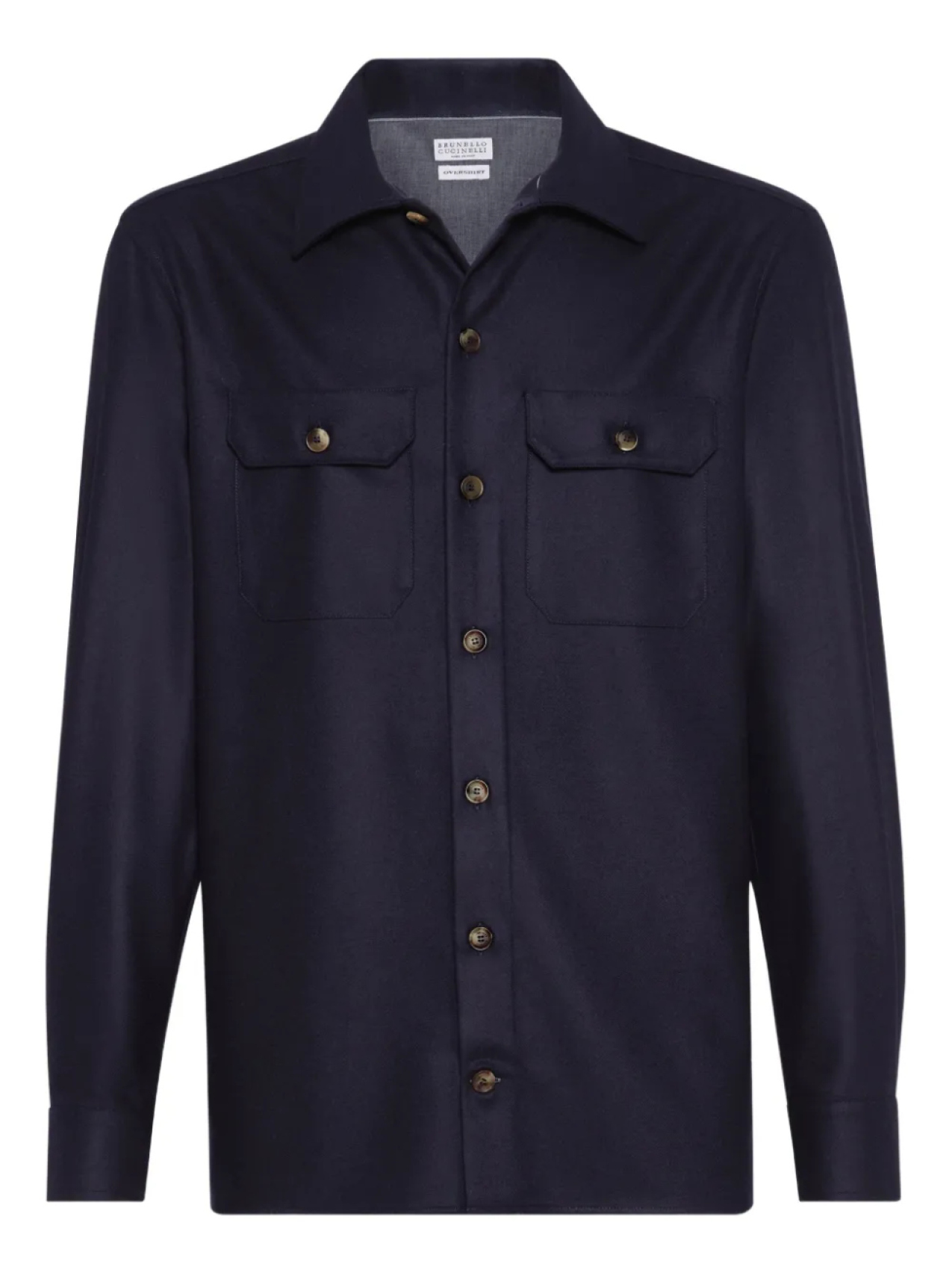 

Brunello Cucinelli рубашка из вирджинской шерсти, синий
