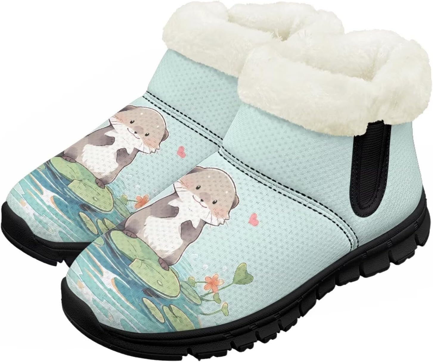 

Зимние сапожки для малышей, теплые снежные ботинки, уютные пушистые детские ботильоны, уличная модная обувь для мальчиков и девочек Chririnla, Cute Otter