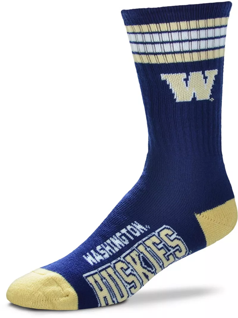 

Носки для босых ног Washington Huskies с 4 полосками For Bare Feet