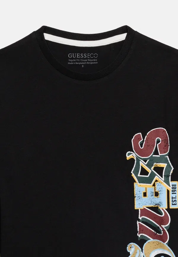 Футболка детская с длинным рукавом Guess, цвет черный — фото 4