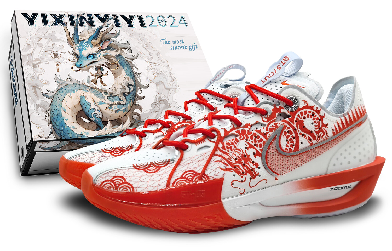 

Баскетбольные кроссовки Air Zoom G.T. Cut 3 Basketball Shoes Unisex Low-top Red Nike, цвет China Red