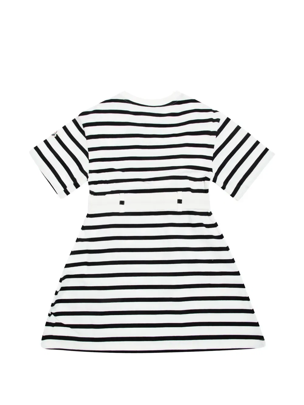 Платье в полоску с пайетками Moncler Enfant, белый — фото 2