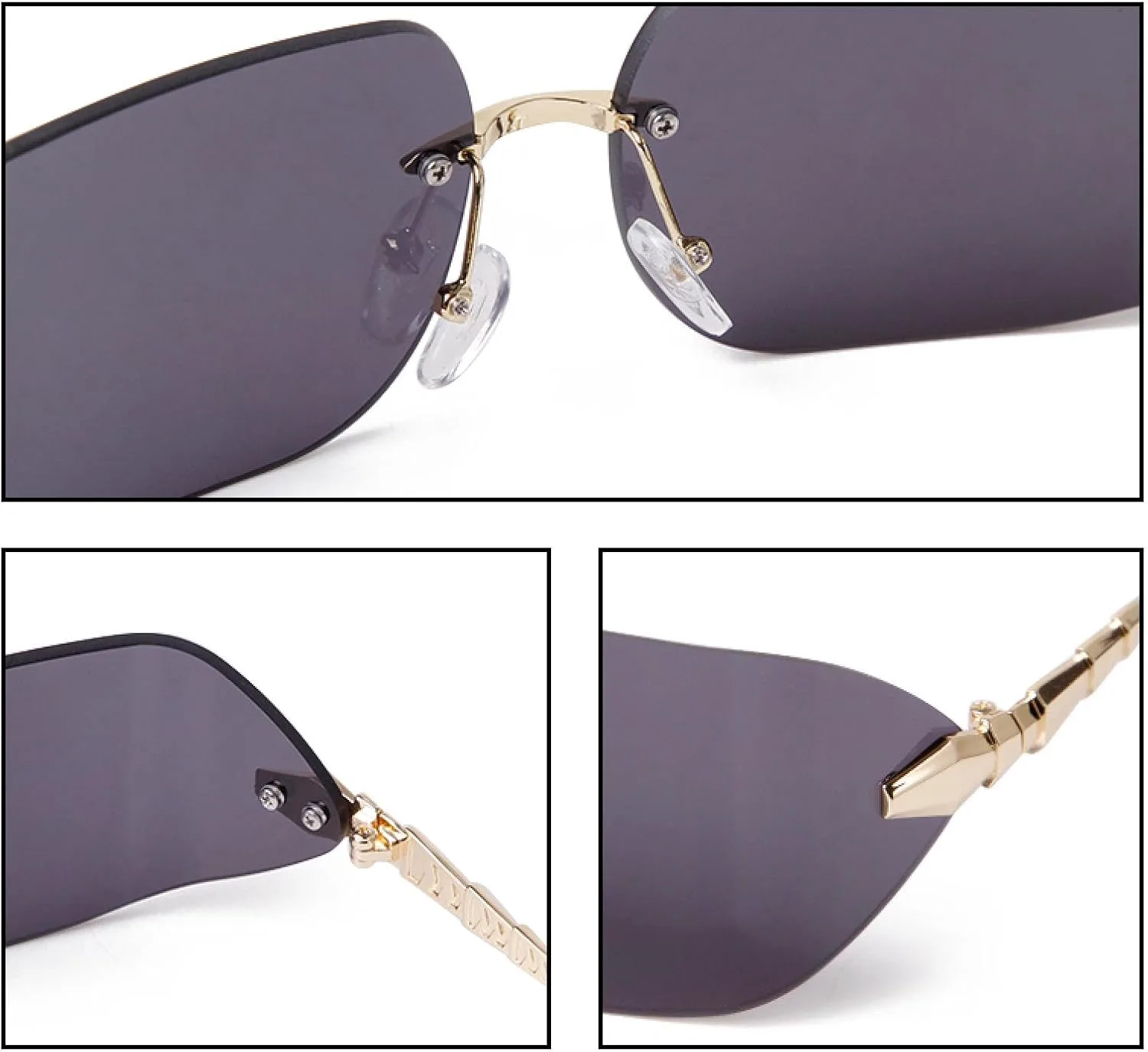 

Большие солнцезащитные очки без оправы, унисекс, для женщин и мужчин, серебристые, с защитой от УФ-излучения UV400, модные солнцезащитные очки-маски WNCKSQ, C4