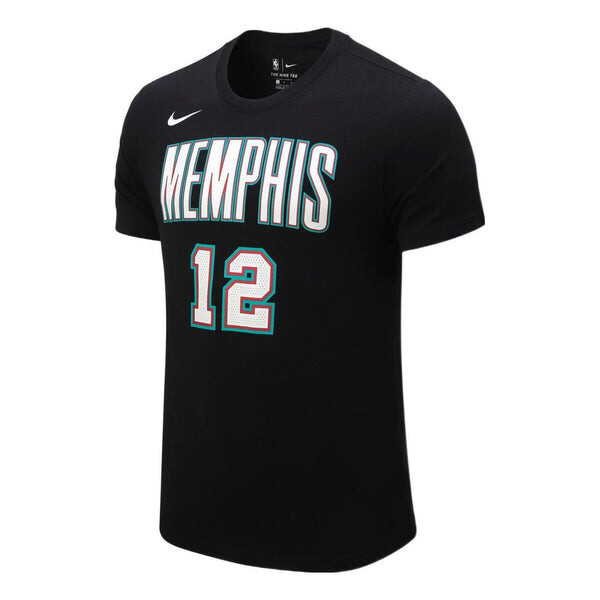 

Футболка Nike NBA Memphis Gray Memphis Grizzlies Morant No. 12 Casual Breathable Sports Short Sleeve Black, мультиколор