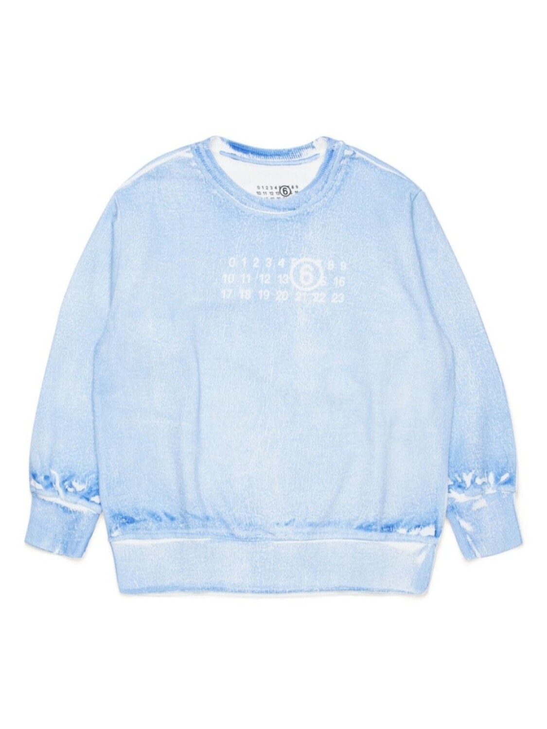 

MM6 Maison Margiela Kids хлопковая толстовка с принтом цифр, синий