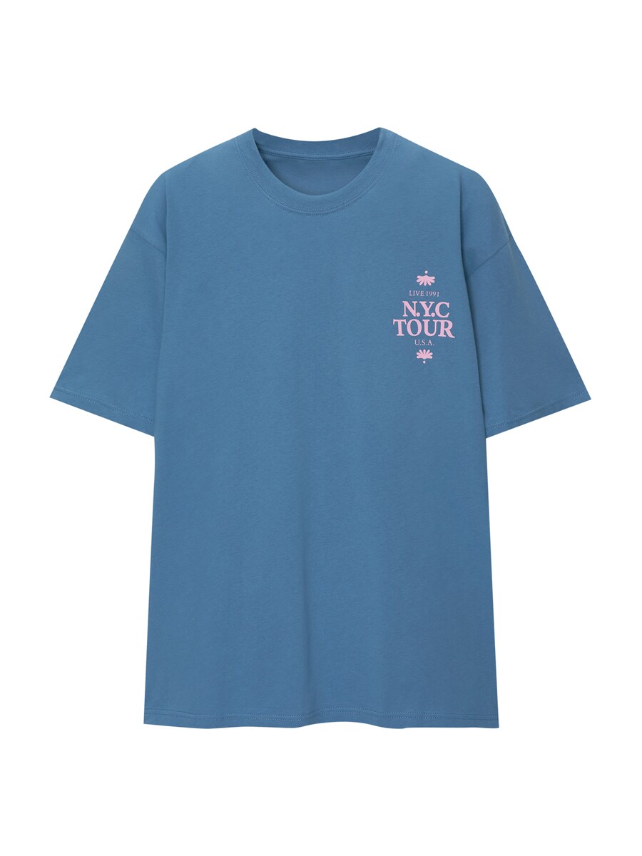 

Рубашка Pull&Bear, цвет Neon blue