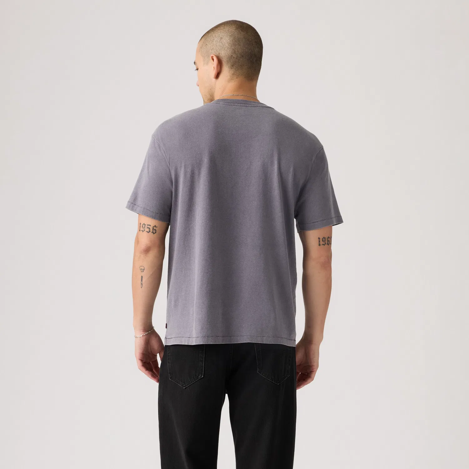 Оригинальная винтажная футболка Red Tab в стиле гранж с эффектом потертости Levi's, Grey — фото 3
