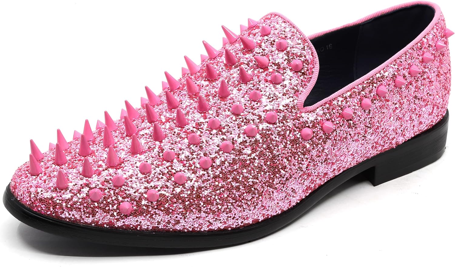 

Мужские модные блестящие туфли-лоферы Metrocharm с пайетками, для вечернего костюма, без шнурков SM-16, розовый