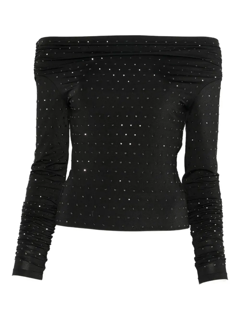 

Топ Zephyr с украшениями и открытыми плечами The Andamane, черный