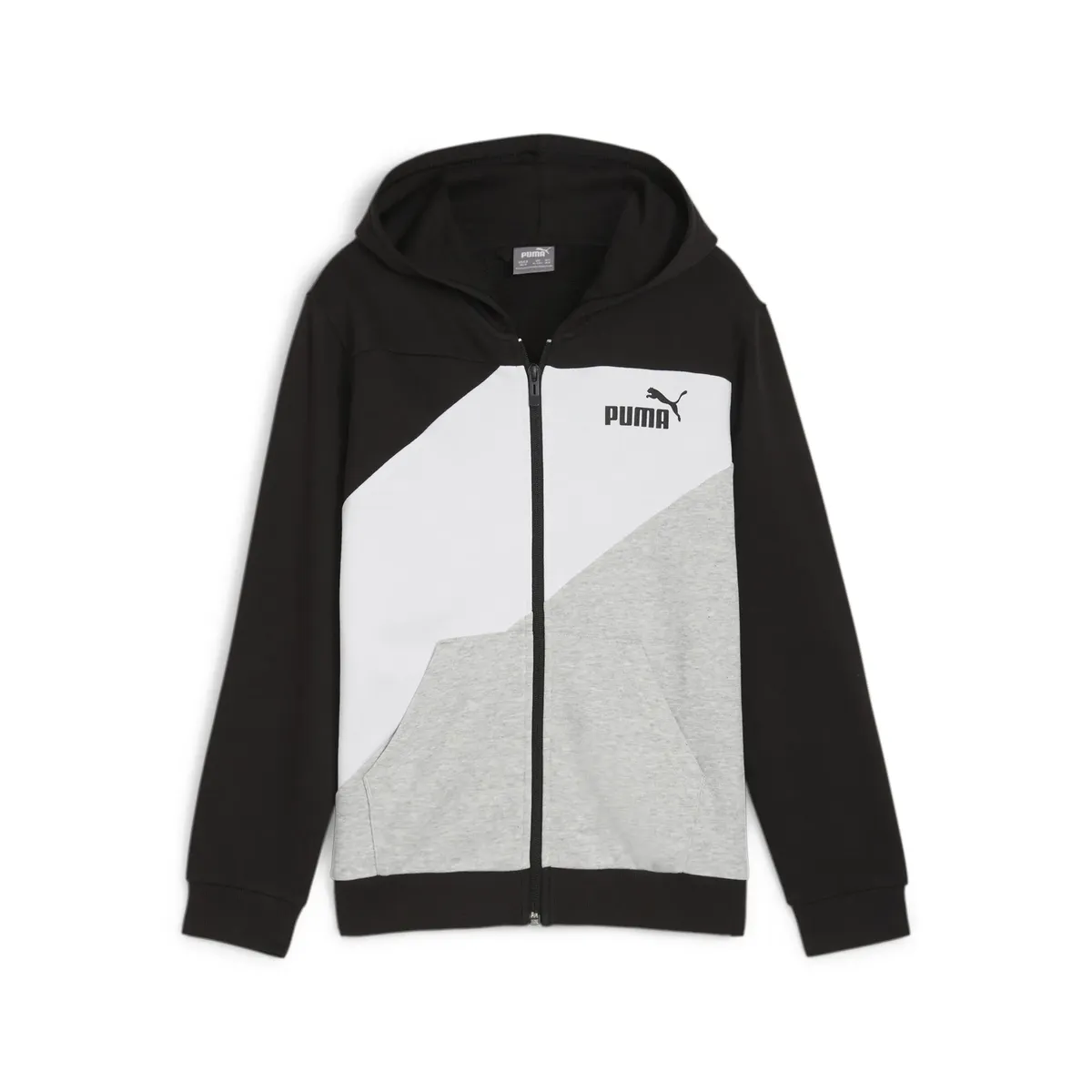 

Толстовка PUMA с капюшоном "POWER COLORBLOCK FULL-ZIP HOODIE TR B", черный