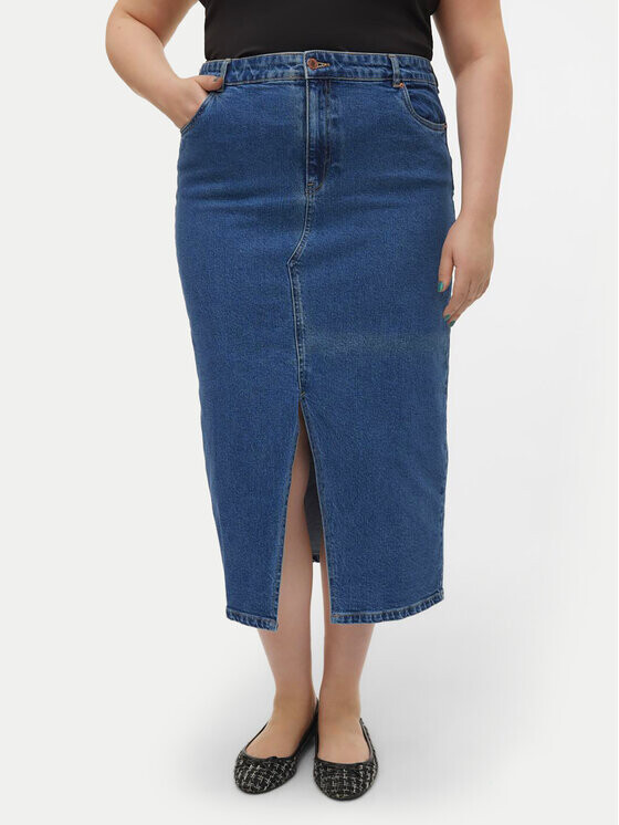 

Джинсовая юбка стандартного кроя Vero Moda Curve, синий