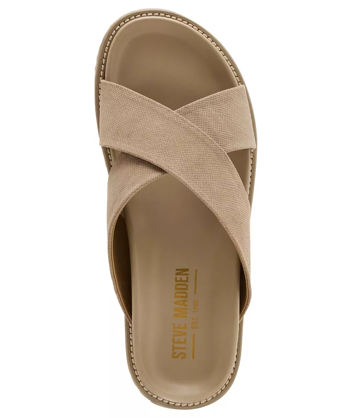 Мужские сандалии Calisto Slip On Steve Madden, коричневый/бежевый — фото 2