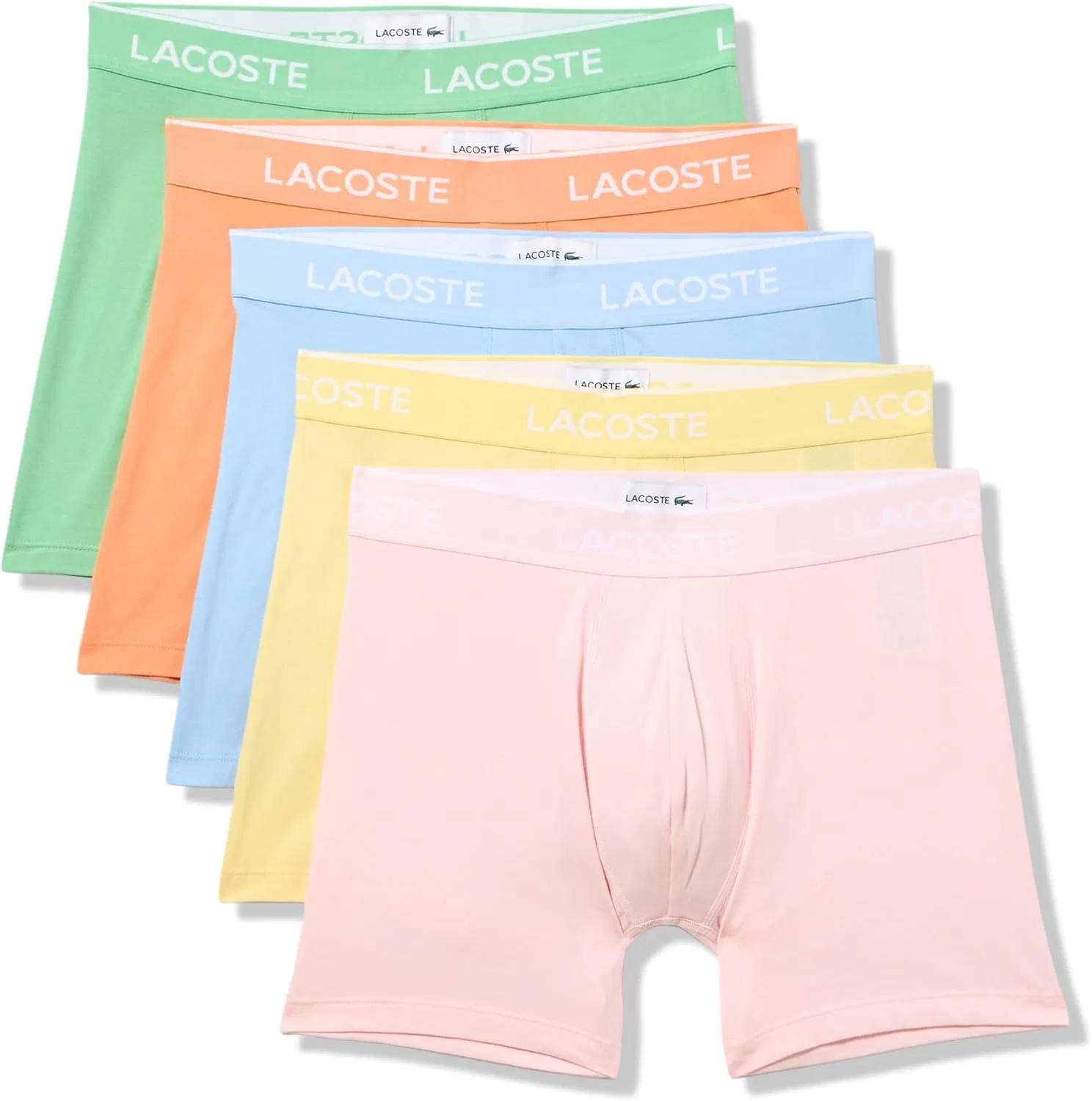 Боксеры хлопковые с эластаном Lacoste, мультиколор