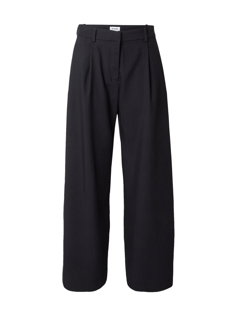 

Брюки со складками спереди WEEKDAY Wide leg Pleat-Front Pants Dara, черный