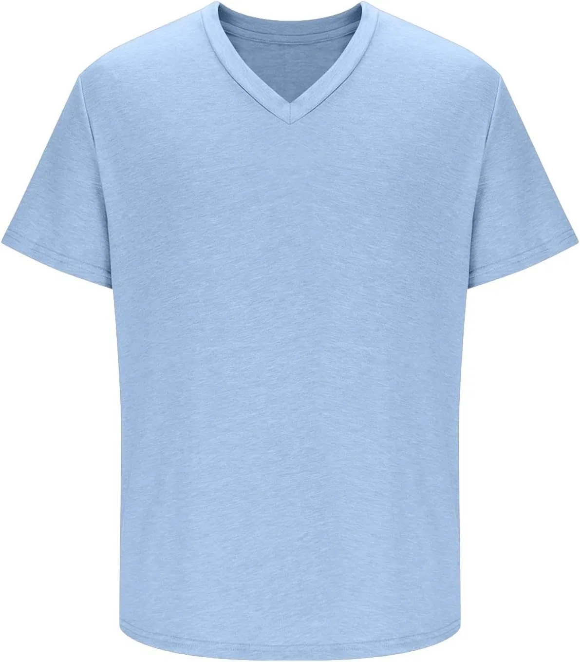 Мужская футболка с V-образным вырезом из хлопка Demi, Light Blue — фото 4