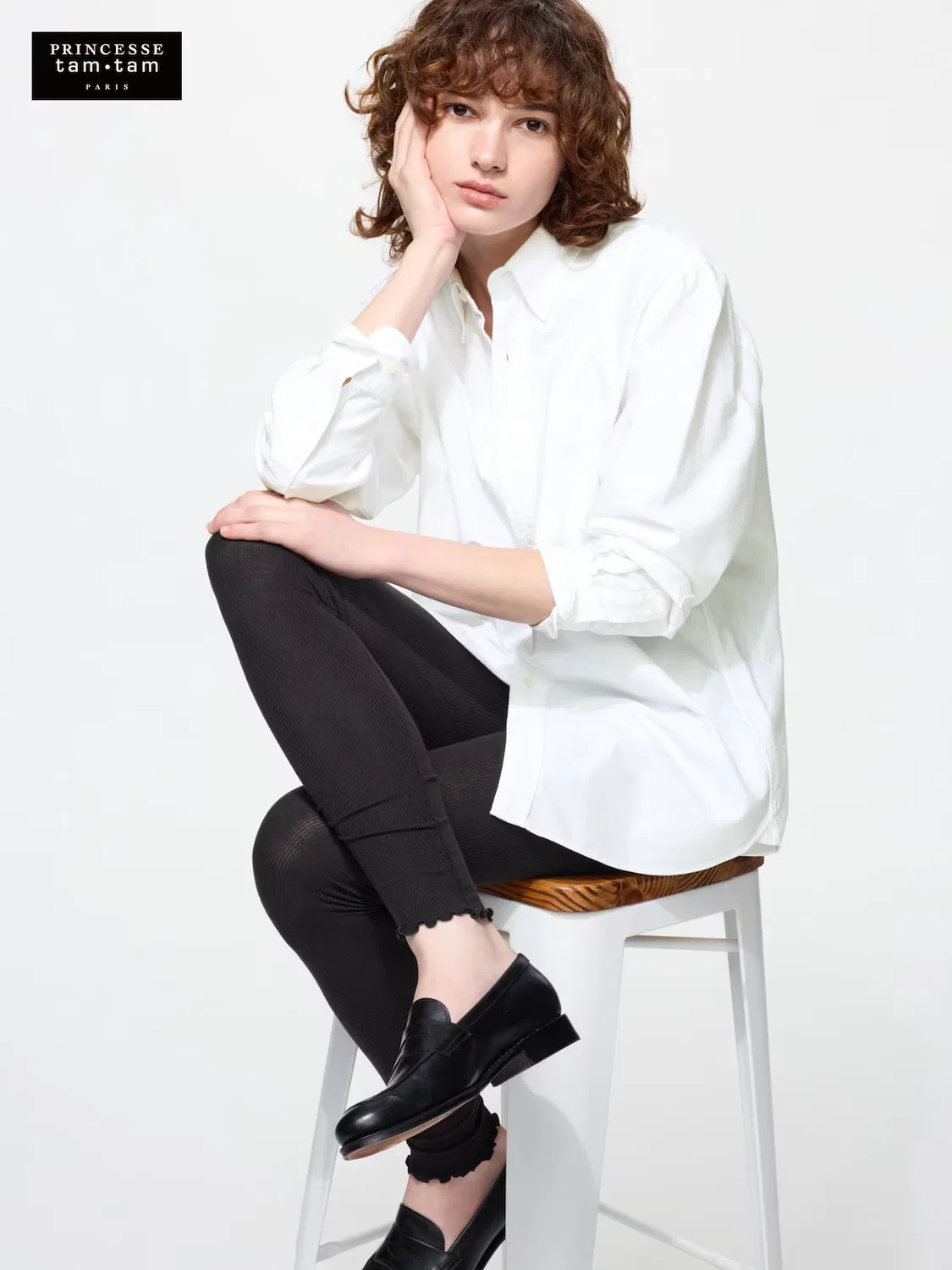 Леггинсы Uniqlo Heattech, ультратеплые ребристые из кашемировой смеси, черный