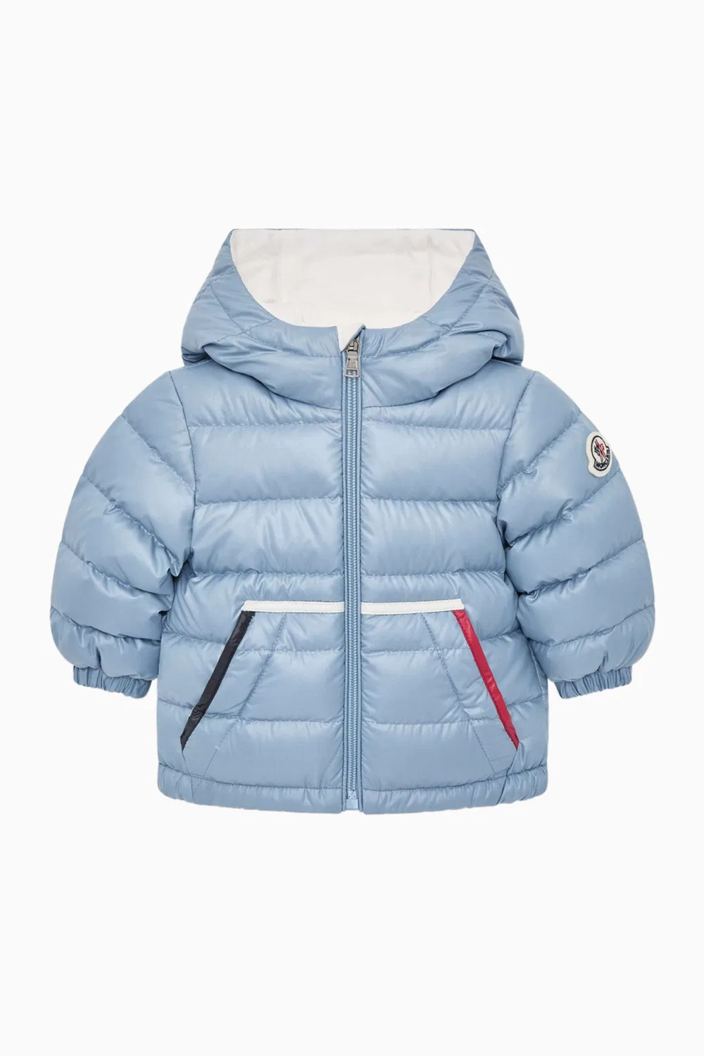 Куртка пуховая синяя Moncler Enfant, синий