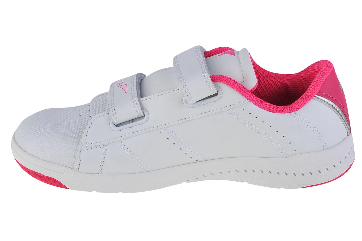 Детские кроссовки для девочек с технологией Flexo Joma W.Play Jr, Цвет Weiss / Rosa — фото 2