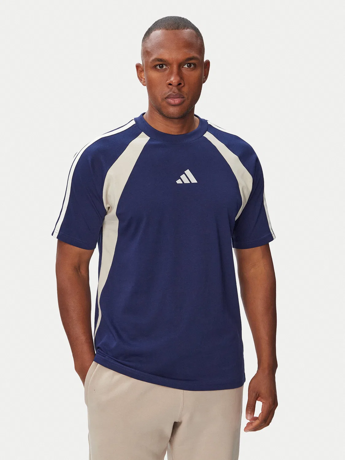 Мужская футболка стандартного кроя Seasonal Essentials Colorblock Adidas, синий