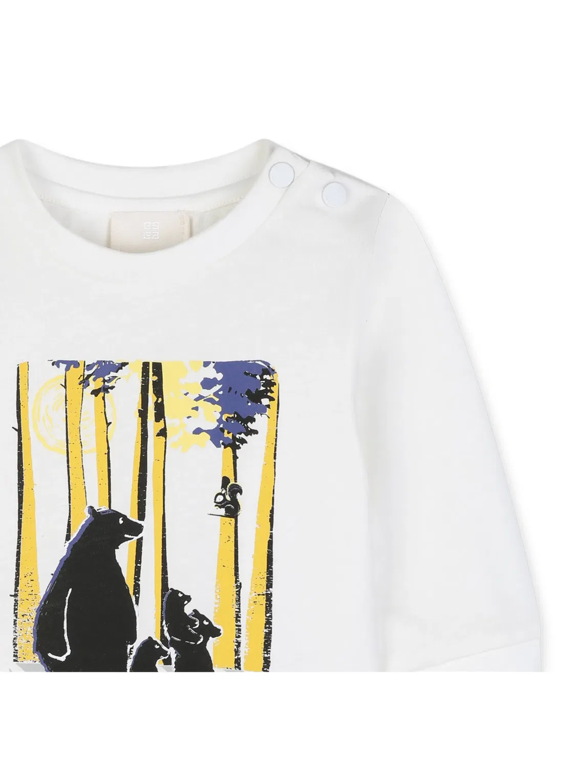 Футболка с длинными рукавами и графичным принтом Givenchy Kids, белый — фото 3