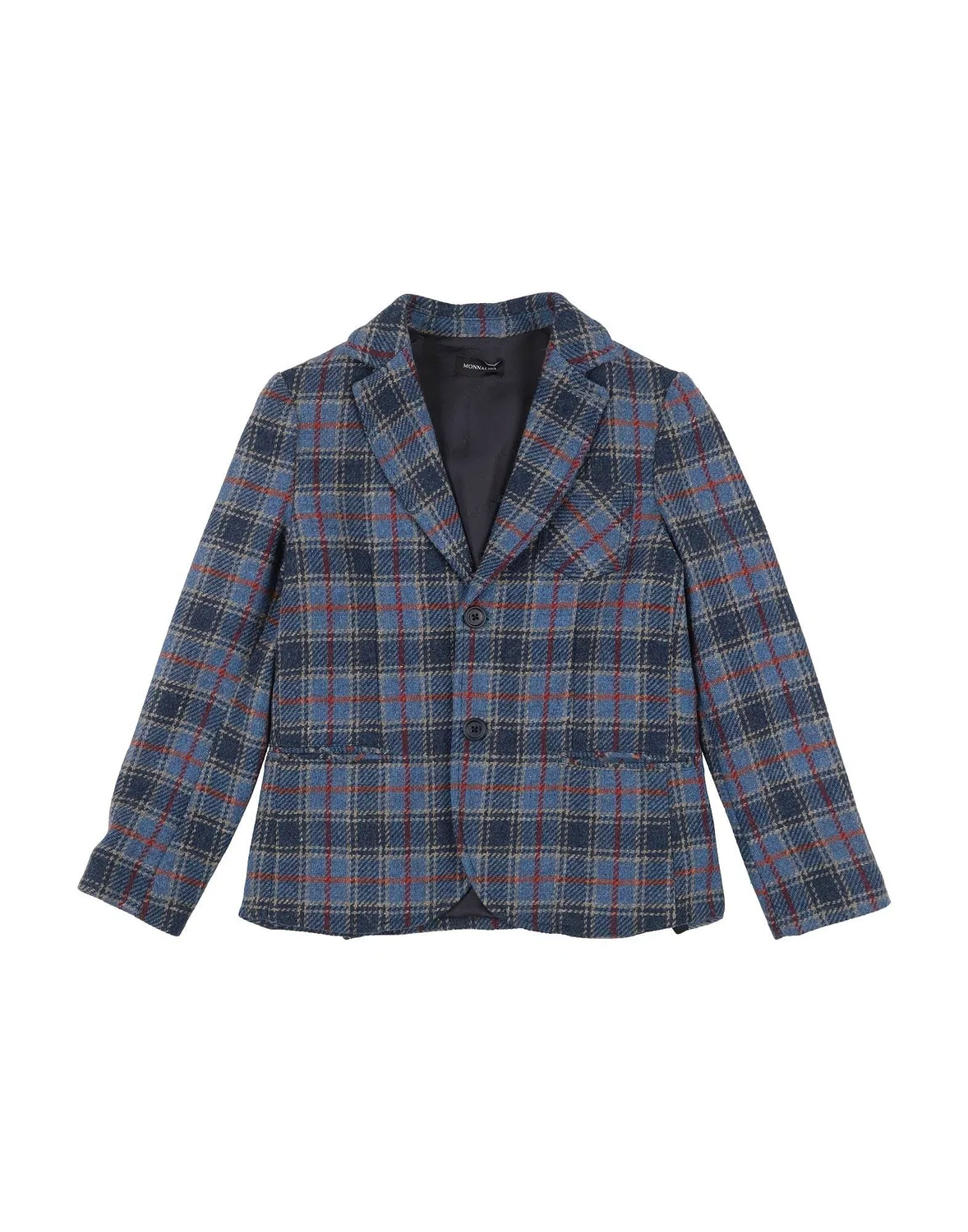 Детский пиджак для мальчиков из шерсти Flannel Monnalisa, синий