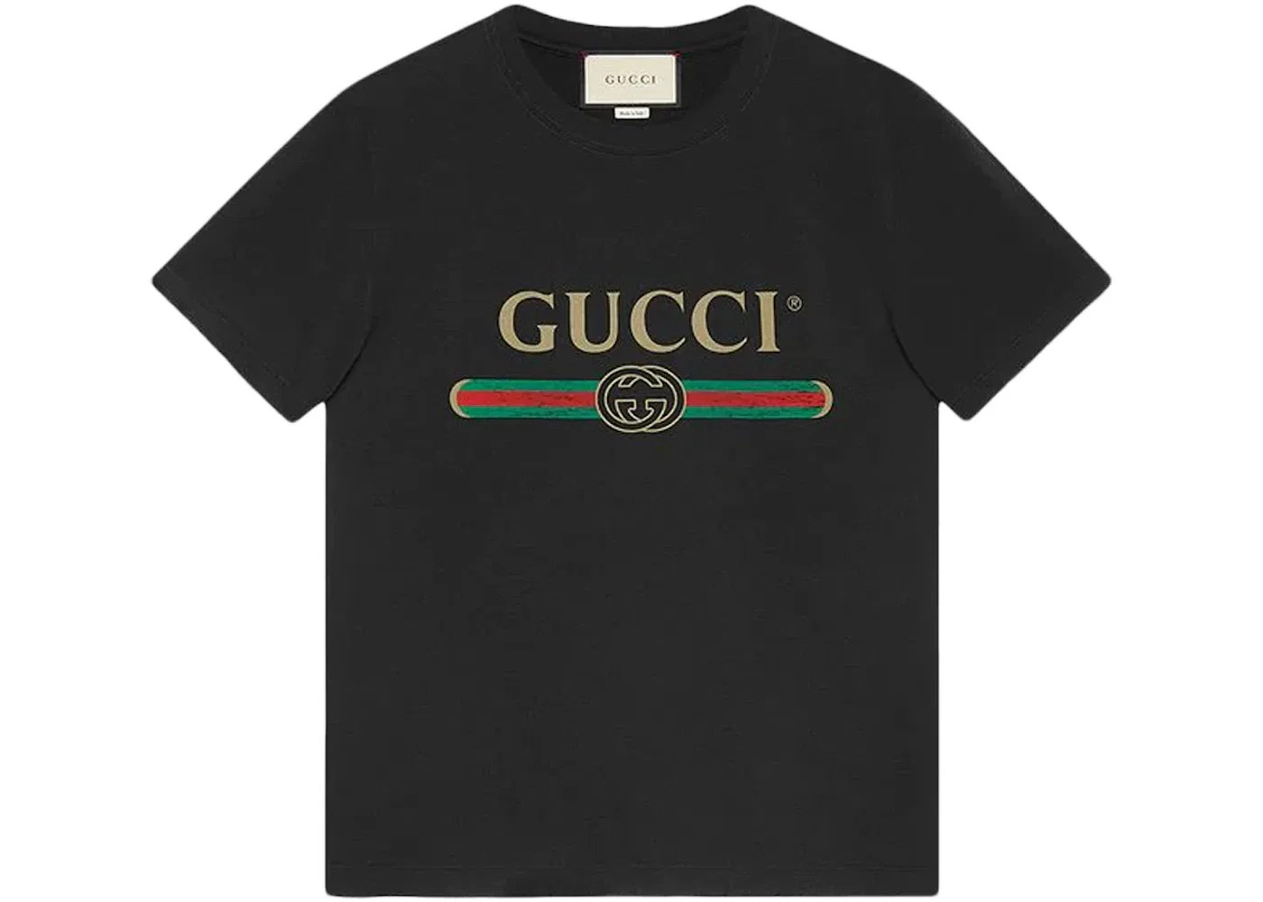 Мужская футболка с принтом Gucci, Black