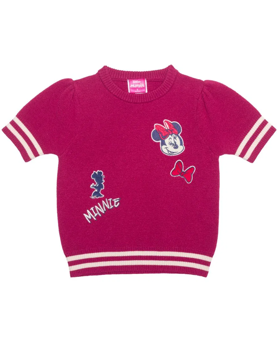 Детский комплект из свитера и юбки с Микки Маус Minnie Mouse 2-Piece Set Disney, Burgundy — фото 3