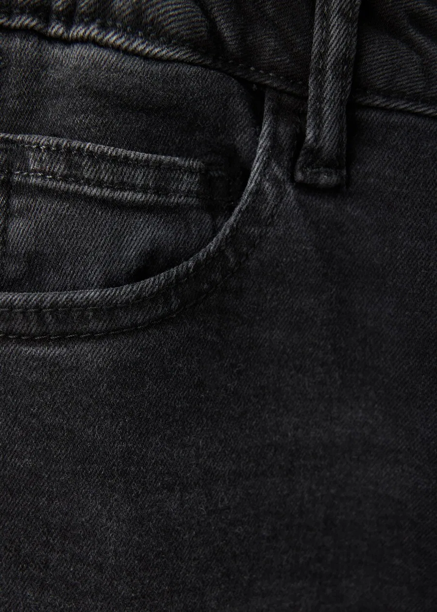 Детские джинсы MANGO KIDS Slim fit черного цвета — фото 4