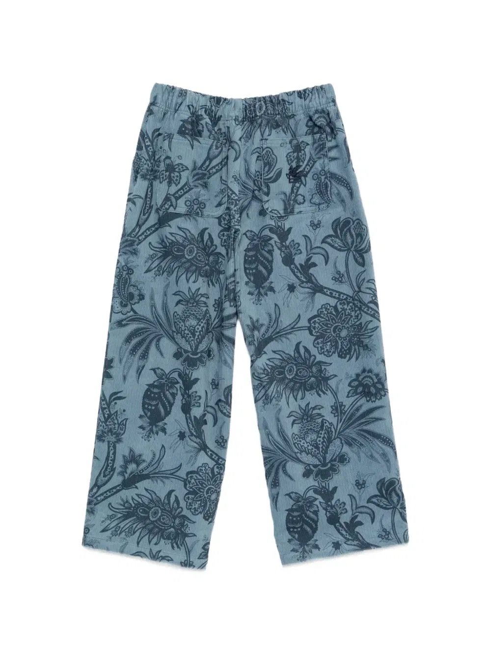 Вельветовые брюки с цветочным принтом ETRO KIDS, синий — фото 2