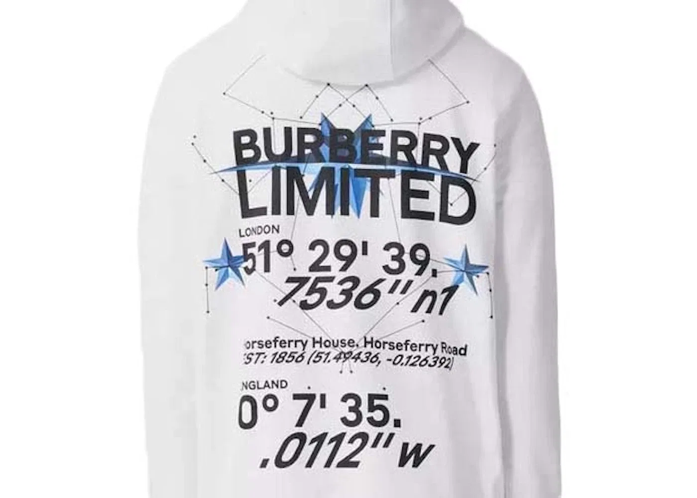Мужской худи с принтом Burberry Constellations Print, White — фото 2