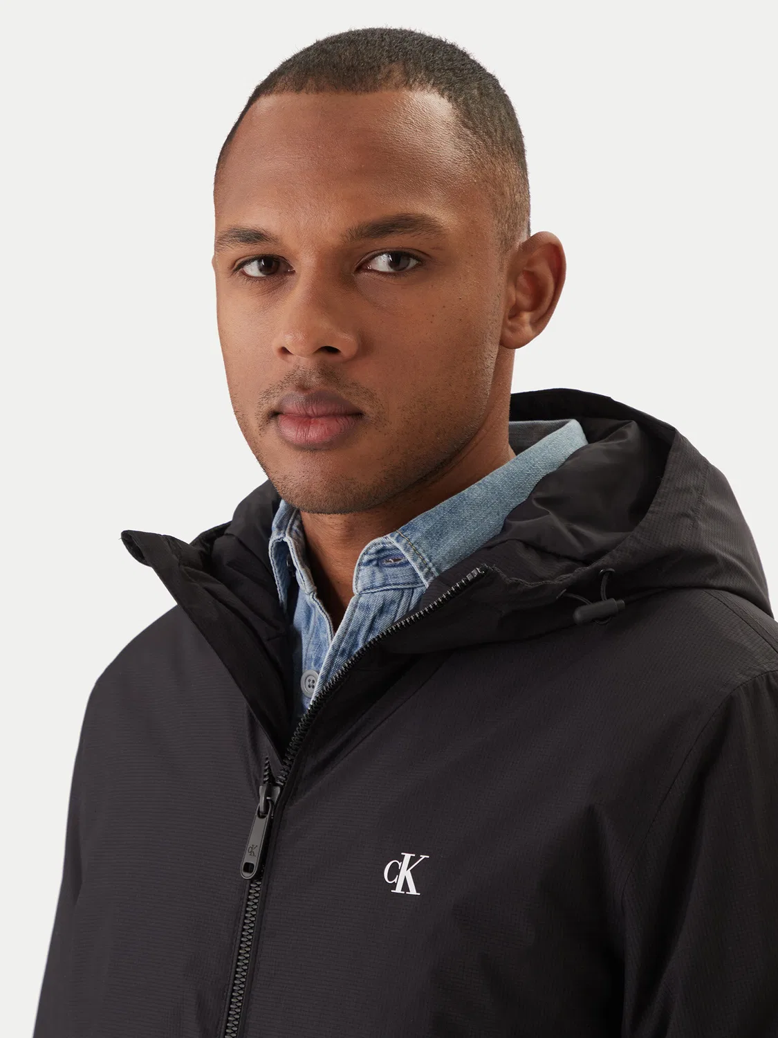 Мужская демисезонная куртка стандартного кроя Harrington Calvin Klein, черный — фото 4