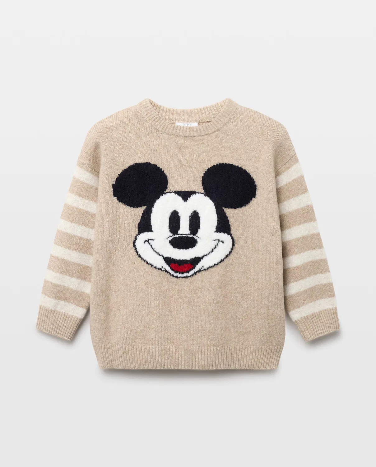 Детский джемпер, Básico Cuello Fantasía Mickey, Kids El Corte Inglés, верблюжий