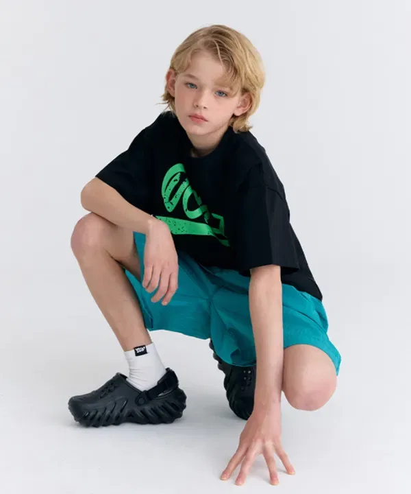 Шорты из нейлона, квадратный крэнч, Ocelot Junior, зеленый — фото 3