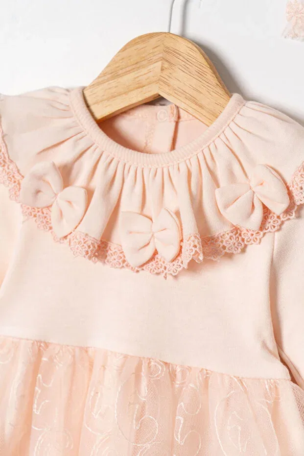 Детское платье для девочек кружевное с комплектом повязки Miniday Baby, Multicolor — фото 3