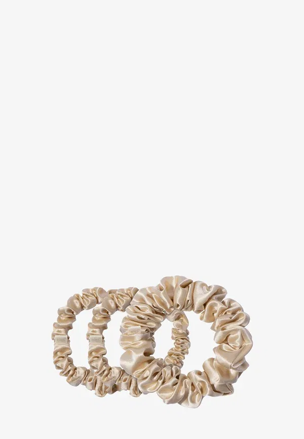 Комплект из 3 резинок для волос Pure silk back to basics assorted scrunchies set, Slip, Blonde