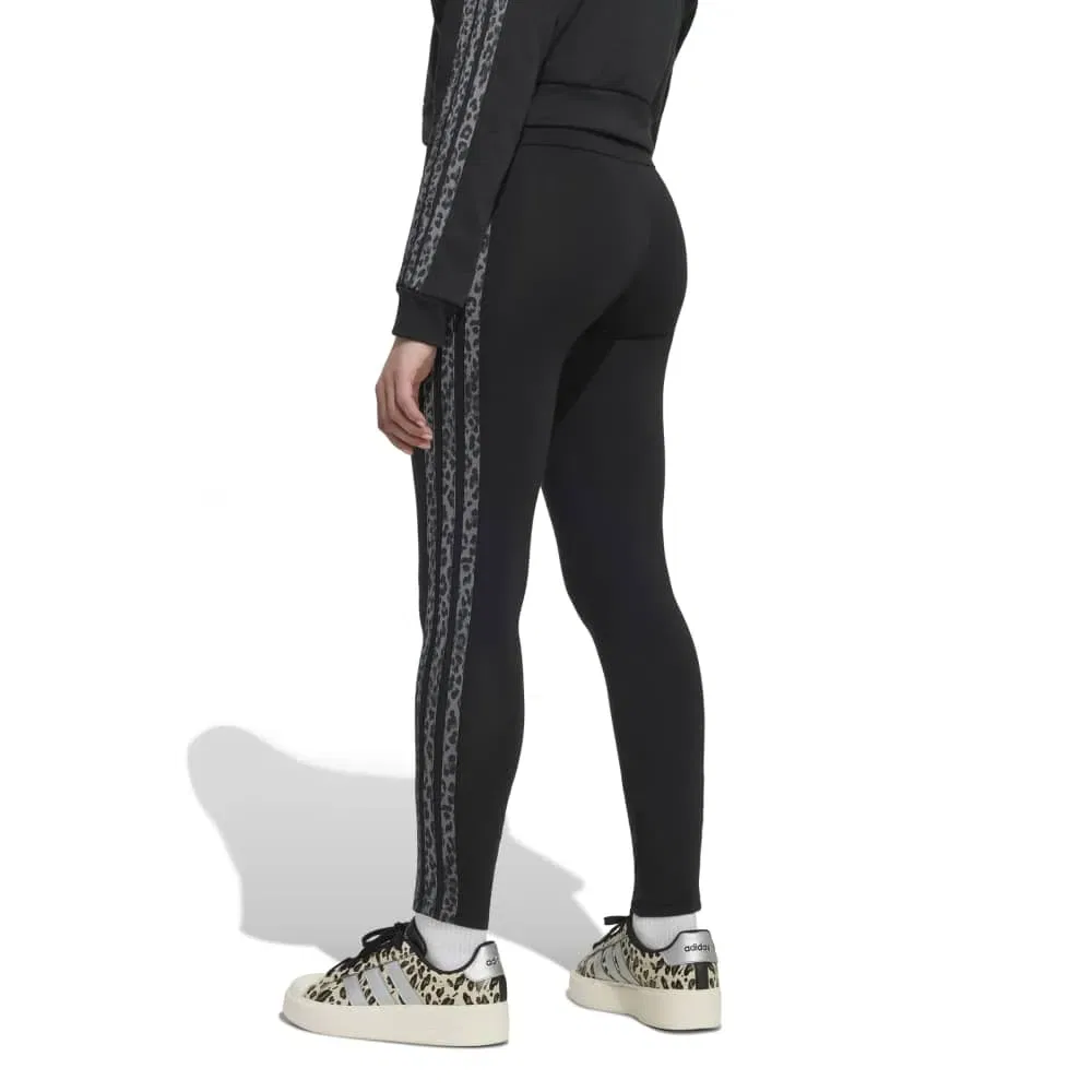 Детские леггинсы для девочек с принтом Animal Adidas, Black — фото 2