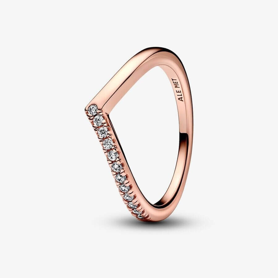 

Кольцо Pandora Timeless Wish Half Sparkling, розовое золото