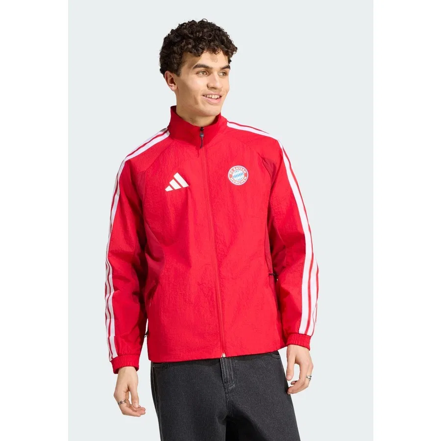 Куртка-ветровка с длинным рукавом Performance FC Bayern Muenchen adidas, Красный — фото 4