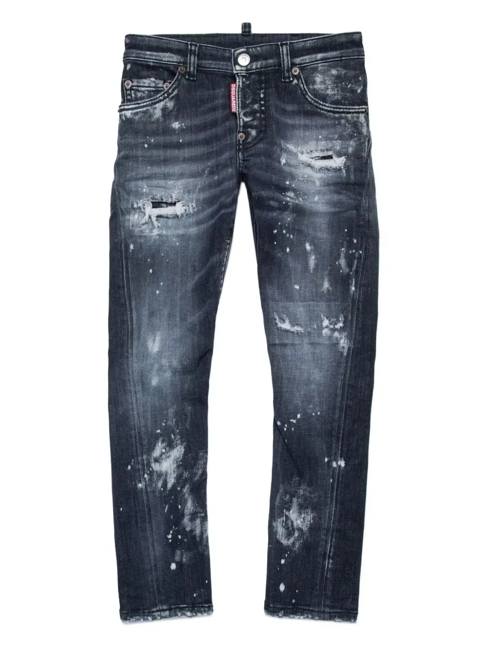 Джинсы Twist с эффектом потертости Dsquared2 Kids, синий