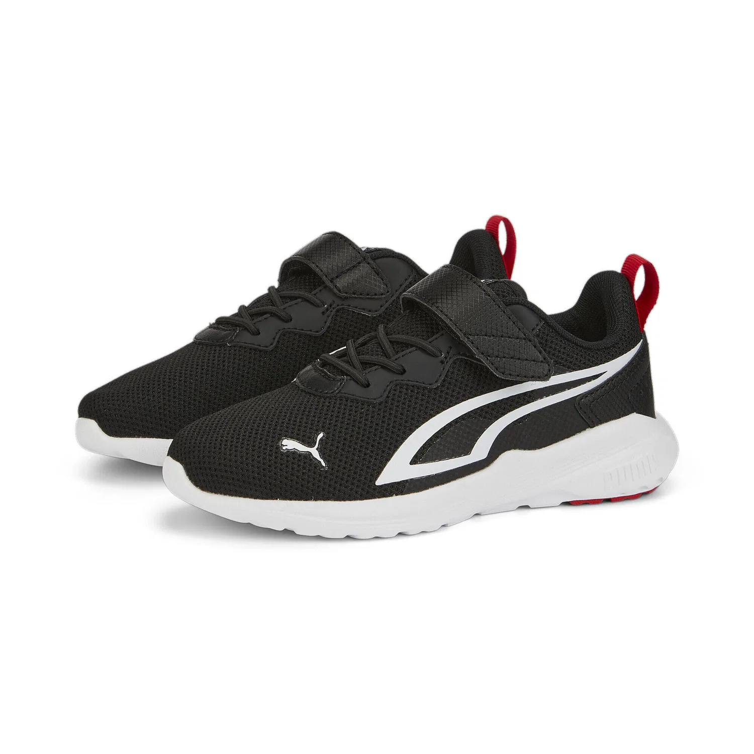 Детские кроссовки на липучках All-Day Active Puma, Schwarz Weiss — фото 2