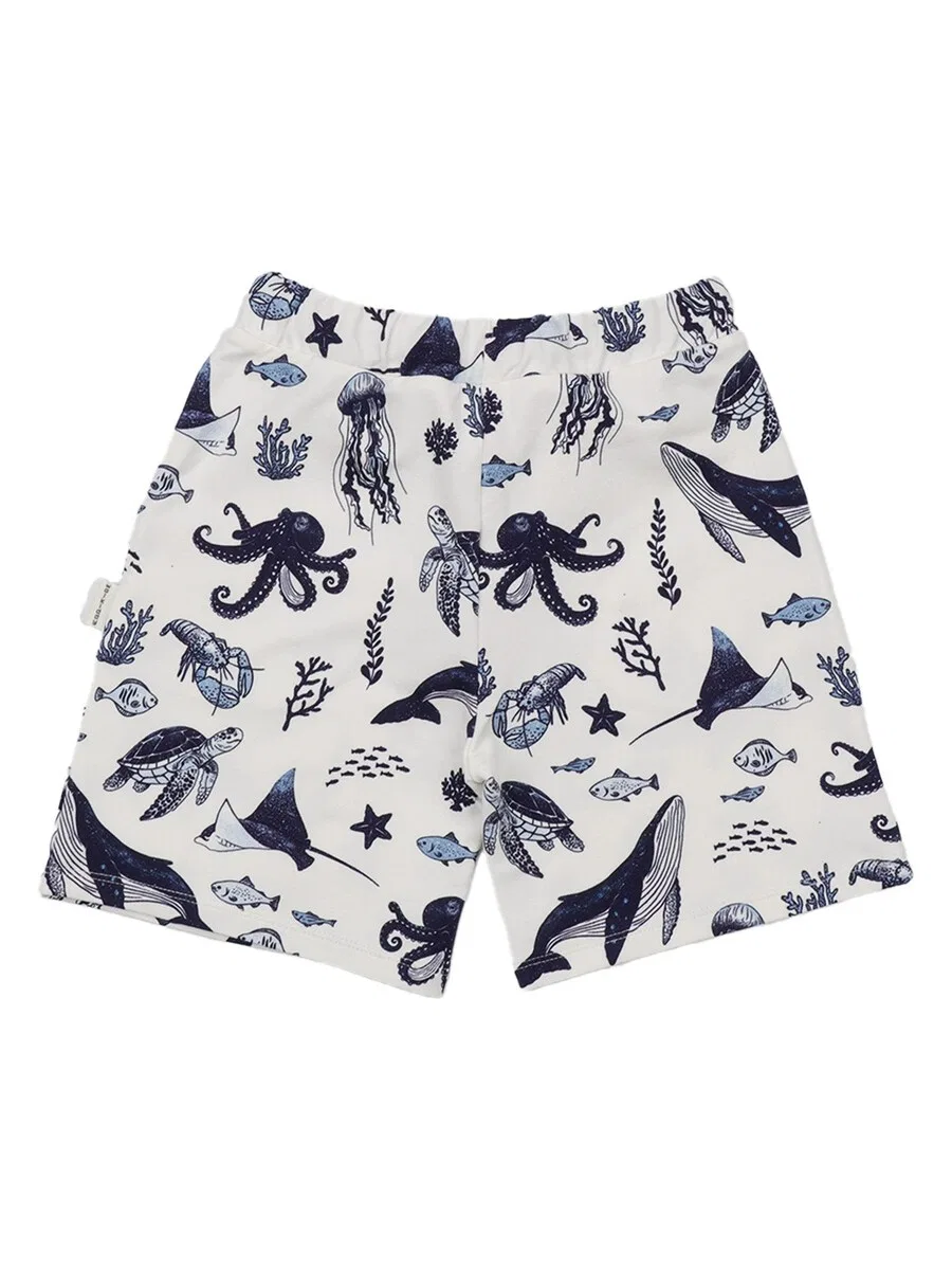 Шорты Walkiddy Regular Pants 'Underwater World' белого цвета — фото 2
