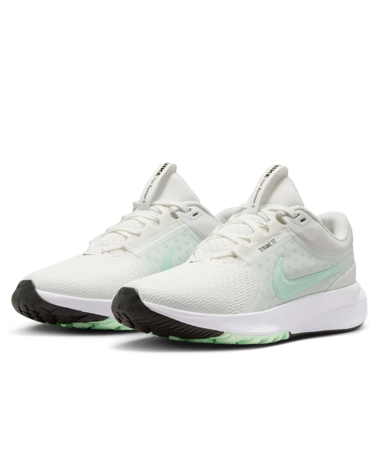 Детские кроссовки с шнуровкой Nike Star Runner 5 GS, White/Green — фото 3