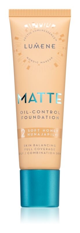 

Тональный крем - флюид для жирной и комбинированной кожи Lumene Nordic Makeup Matte, оттенок 2 Soft Honey 30 мл