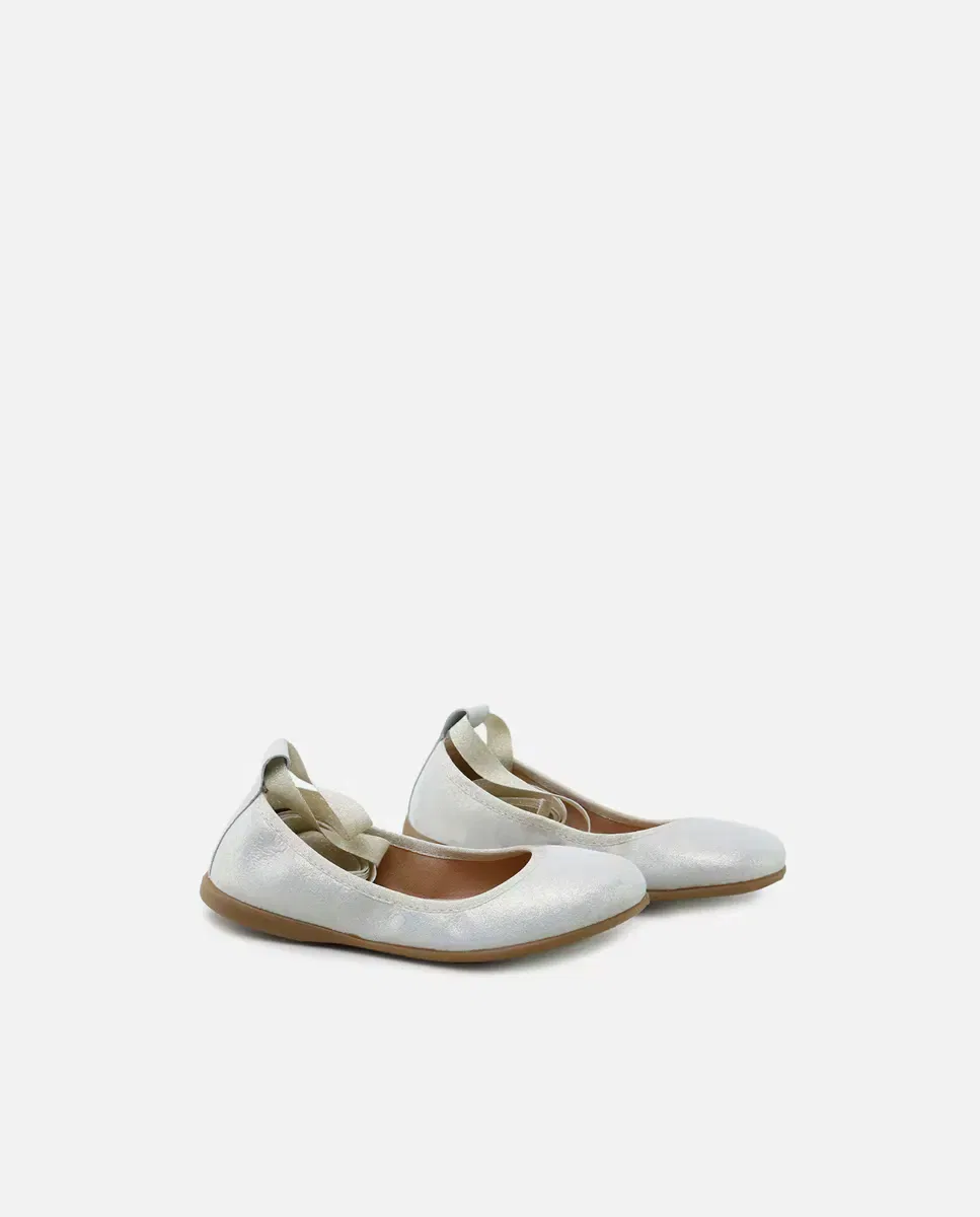 Детские балетки для девочек из овчины Eli 1957, Beige — фото 3